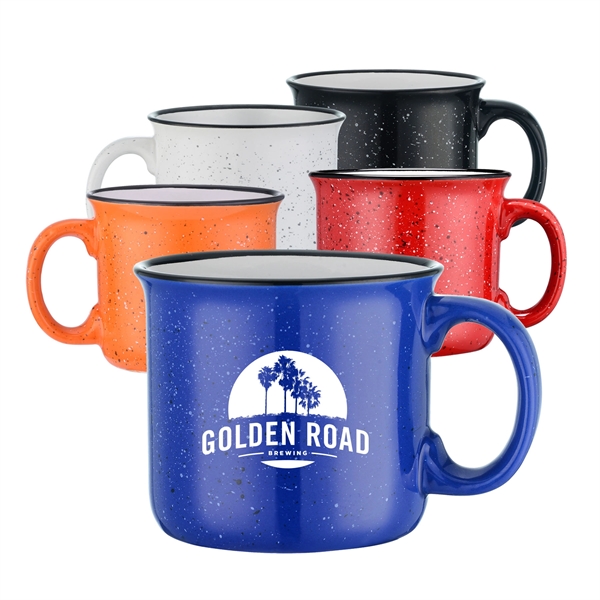 Speckled, coffee ceramic mug. Improve your marketing performance during trade shows... from ASI 41511 Brainchild USA Inc / BrainChild Gift Club