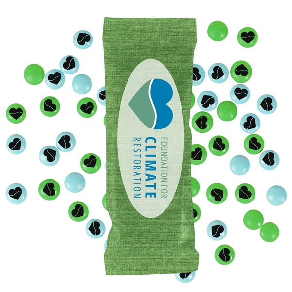 Full-color tube DigiBags filled with 3 oz. of imprinted chocolate buttons... from ASI 44900 NC Custom (CI/Lanco)