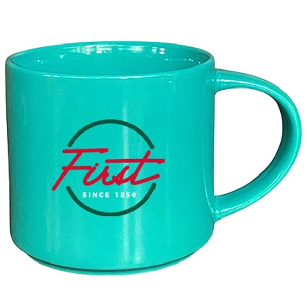 16 oz. stackable mug made of ceramic with a gloss finish.... from ASI 46573 Cooper & Clement Inc