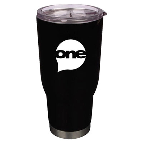 32 oz. vacuum insulated stainless steel travel mug with a clear... from ASI 46573 Cooper & Clement Inc