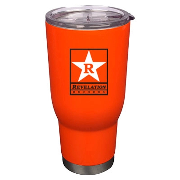 32 oz. vacuum insulated stainless steel travel mug with a clear... from ASI 46573 Cooper & Clement Inc