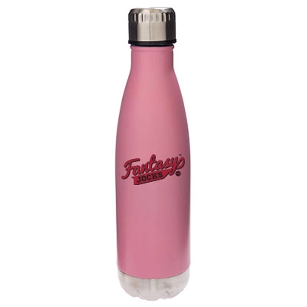 17 oz. stainless steel sports water bottle with screw-on lid and... from ASI 46573 Cooper & Clement Inc