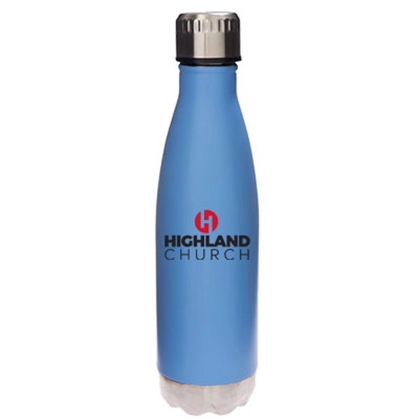 17 oz. stainless steel sports water bottle with screw-on lid and... from ASI 46573 Cooper & Clement Inc