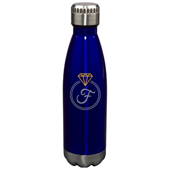 17 oz. stainless steel sports water bottle with screw-on lid and... from ASI 46573 Cooper & Clement Inc