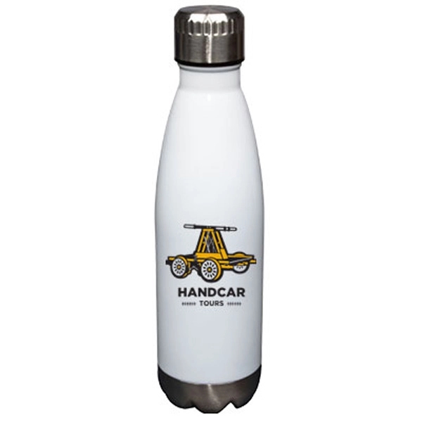 17 oz. stainless steel sports water bottle with screw-on lid and... from ASI 46573 Cooper & Clement Inc