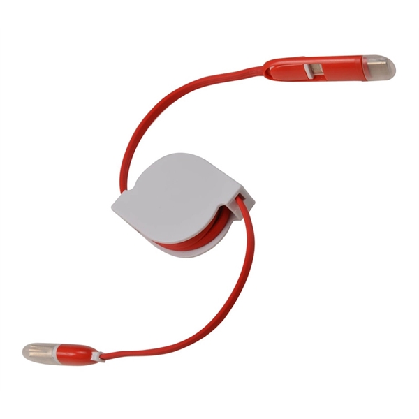 Retractable charging cable + free 1c silkscreen imprint on 1p... from ASI 37218 Athena Promo (tm)