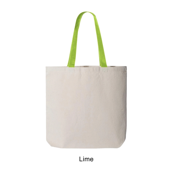 10 oz. 100% cotton canvas tote bag / shopping bag with... from ASI 41511 Brainchild USA Inc / BrainChild Gift Club
