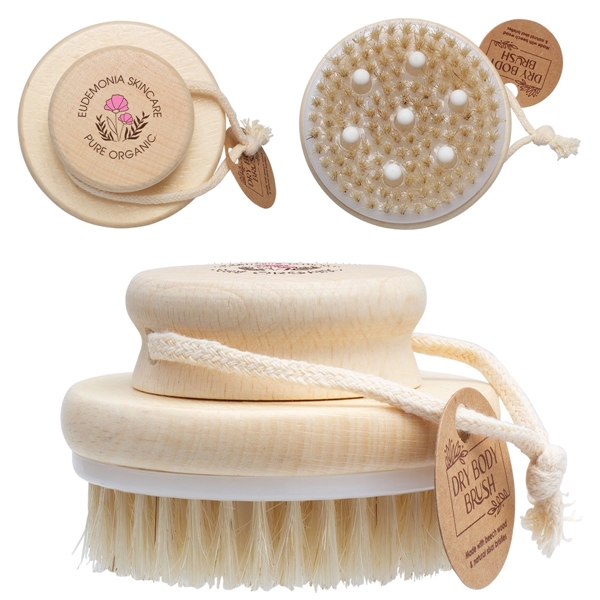 Dry body brush made of beech wood and genuine boar bristles... from ASI 62190 Illini