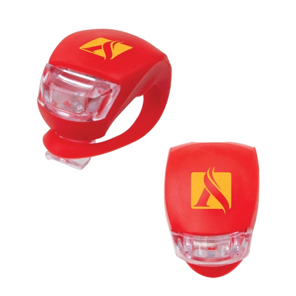 LED light up flashing silicone bike light, with customized imprinting on... from ASI 62190 Illini
