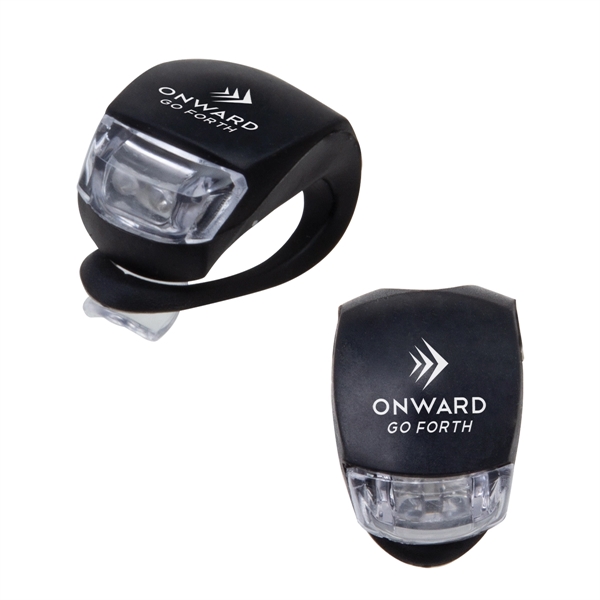 LED light up flashing silicone bike light, with customized imprinting on... from ASI 62190 Illini