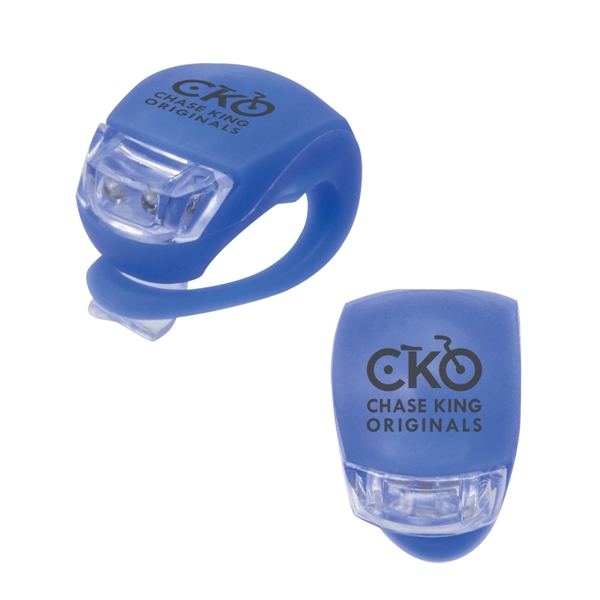 LED light up flashing silicone bike light, with customized imprinting on... from ASI 62190 Illini