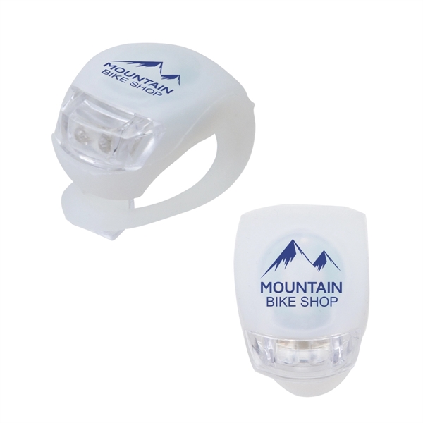 LED light up flashing silicone bike light, with customized imprinting on... from ASI 62190 Illini