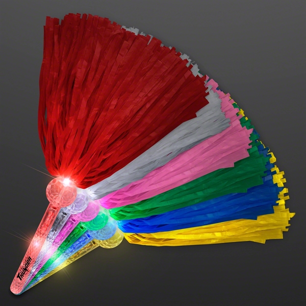 Pom Poms Light Up Team Spirit Wands; Imprint and Blank Pricing... from ASI 34194 ALightPromos