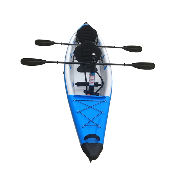 Durable 2-person inflatable kayak with seats, paddles, pump, wheeled bag, fin,... from ASI 72657 Active Life Promo / Active Life Promo