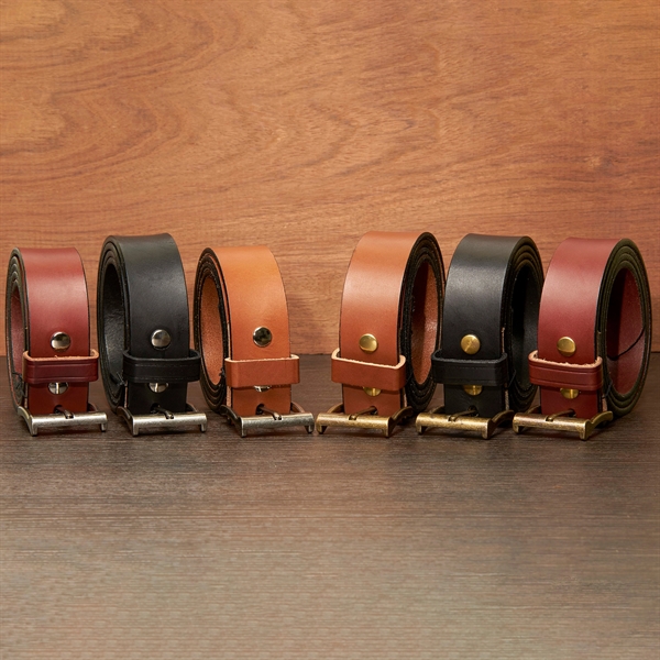 100% Genuine Leather 1.5" men's belts. 3 colors (black, chestnut &... from ASI 75126 Oowee Products