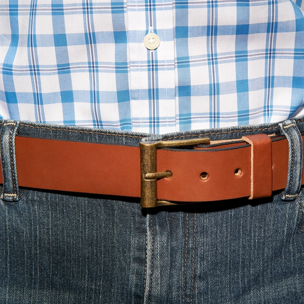 100% Genuine Leather 1.5" men's belts. 3 colors (black, chestnut &... from ASI 75126 Oowee Products