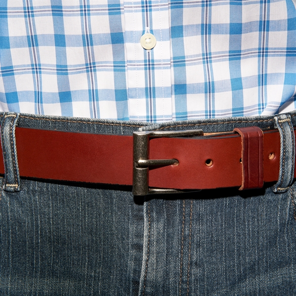 100% Genuine Leather 1.5" men's belts. 3 colors (black, chestnut &... from ASI 75126 Oowee Products