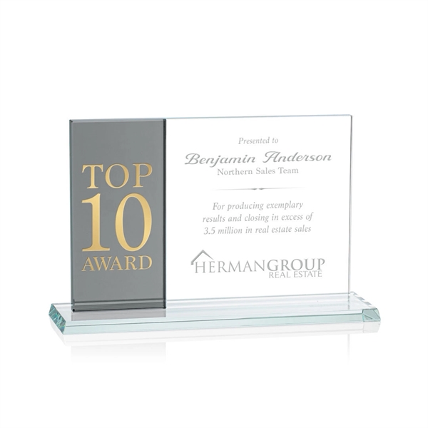 Horizontal Award- Grey/Starfire.... from ASI 84592 St Regis Group / Prestige Glass