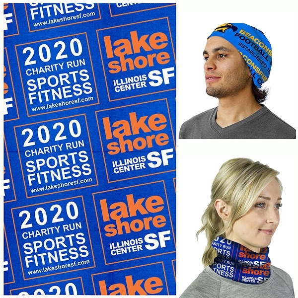 22" x 22" polyester microfiber bandana in assorted colors with sublimated... from ASI 62660 Innovation Line