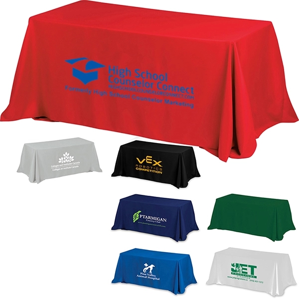 Throw-style, 4-sided table cover made of polyester fabric; fits a 6... from ASI 62660 Innovation Line