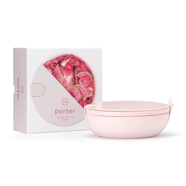 Ceramic lunch bowl with 34 oz. capacity, protective non-slip exterior, lid... from ASI 56070 Gemline / Gemline®