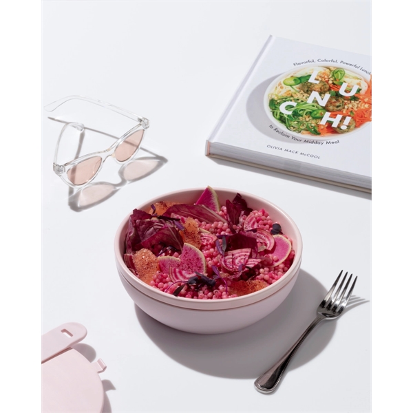 Ceramic lunch bowl with 34 oz. capacity, protective non-slip exterior, lid... from ASI 56070 Gemline / Gemline®