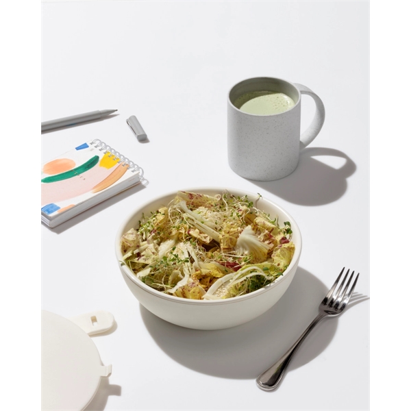Ceramic lunch bowl with 34 oz. capacity, protective non-slip exterior, lid... from ASI 56070 Gemline / Gemline®