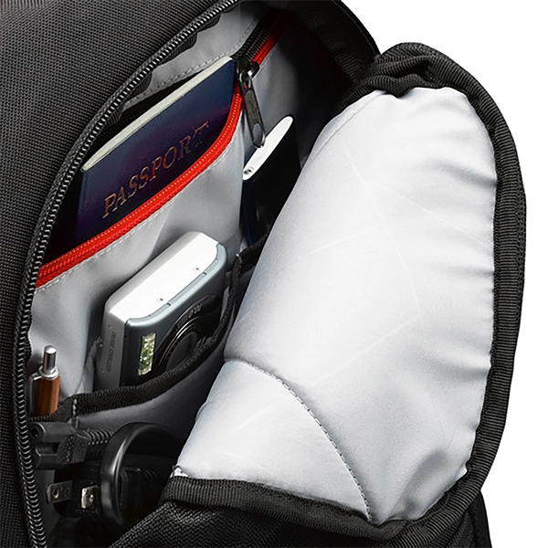 16" laptop backpack with front pocket, organization panel, zippered safety pocket... from ASI 61005 Hirsch Gift Inc