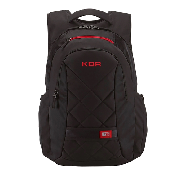 16" laptop backpack with front pocket, organization panel, zippered safety pocket... from ASI 61005 Hirsch Gift Inc