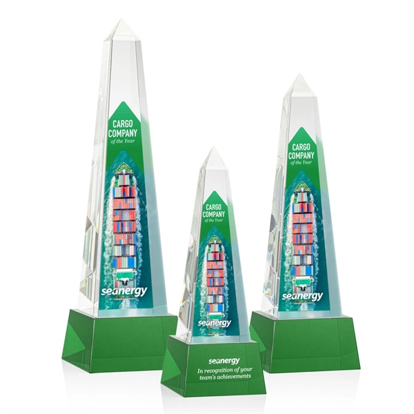 Master Obelisk VividPrint™ Award on Base - Green... from ASI 84592 St Regis Group / St Regis