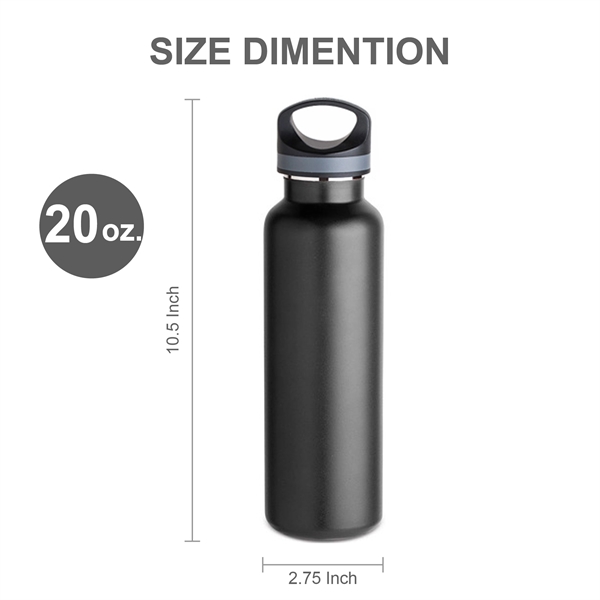 20 oz. stainless steel bottle with matted powder coat finish, vacuum... from ASI 39820 Opusline (Benmex) / Opus Line
