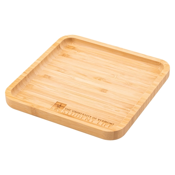 Square bamboo serving and displaying tray platter with raised edges.... from ASI 57655 STOPNGO Line