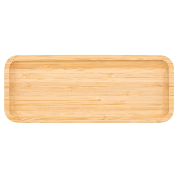 Rectangular bamboo serving and displaying tray platter with raised edges.... from ASI 57655 STOPNGO Line