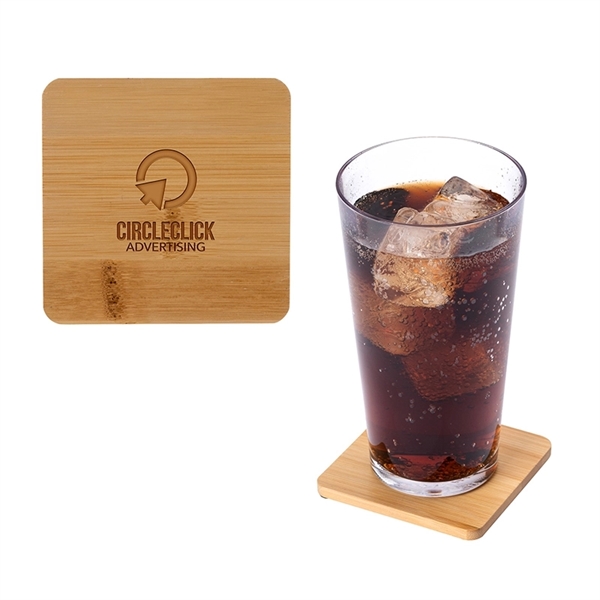 Brandon Single Bamboo Coaster... from ASI 67866 Logomark/Valumark