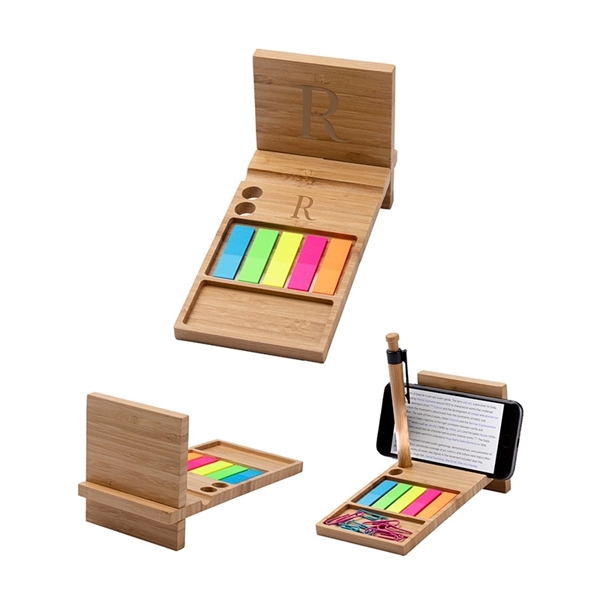 Forest Bamboo Desk Organizer... from ASI 67866 Logomark/Valumark