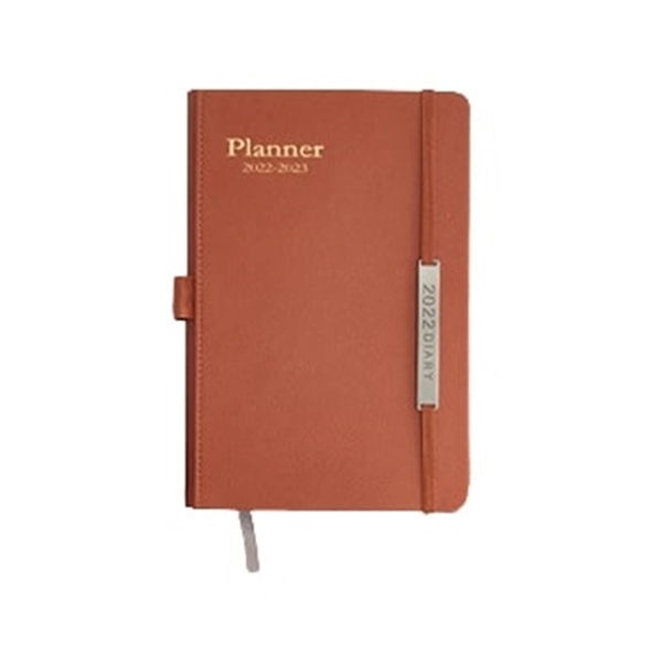 A5 Leather daily planner with free laser engrave imprint on 2... from ASI 37218 Athena Promo (tm)