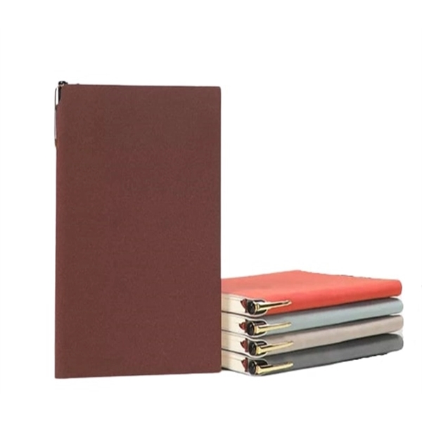 A5 Leather softcover notebook with free full color UV imprint on... from ASI 37218 Athena Promo (tm)