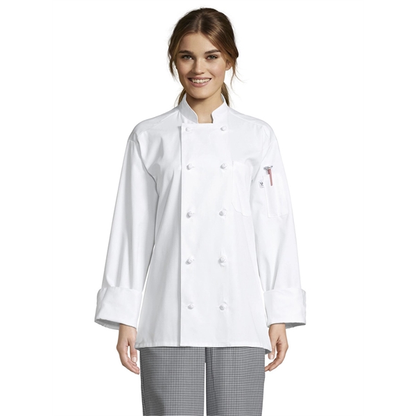 Uncommon Threads Unisex Classic Knot Chef Coat Cotton - White... from ASI 86018 Scrub Authority / Uniform Stores