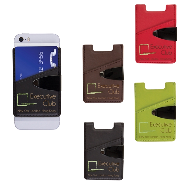 Leatherette deluxe cell phone card holder in your choices of colors.... from ASI 62190 Illini