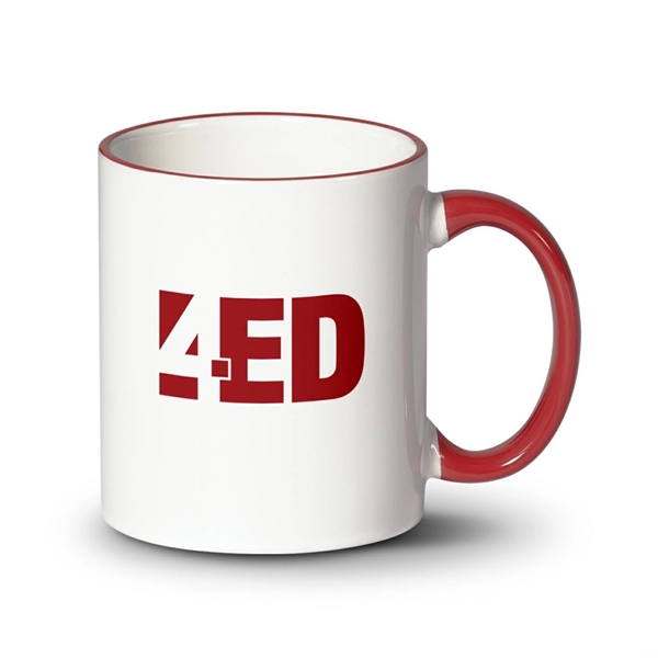 Our classic Tuckson white ceramic mug is accented with colorful glazed... from ASI 84592 St Regis Group