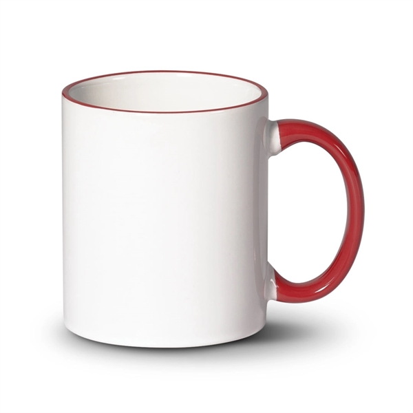 Our classic Tuckson white ceramic mug is accented with colorful glazed... from ASI 84592 St Regis Group