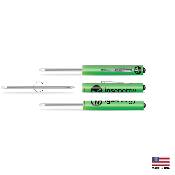 Reversible Pocket Screwdriver with Slotted Size 0.13" and Phillips Head Size... from ASI 34040 Alexander Mfg Co