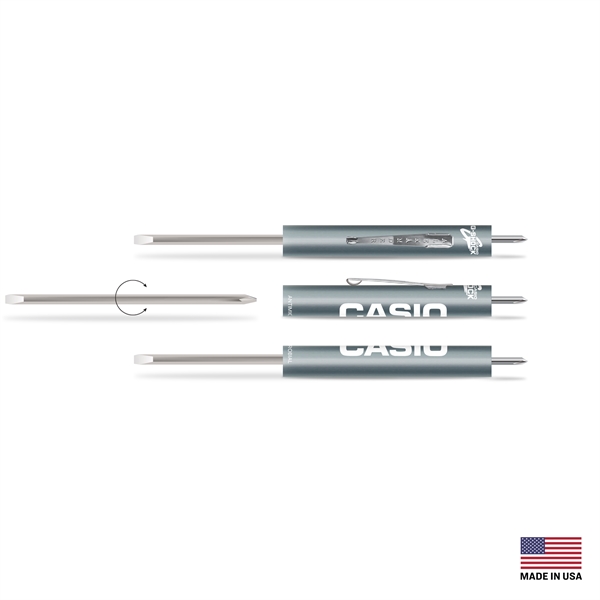 Reversible Pocket Screwdriver with Slotted Size 0.13" and Phillips Head Size... from ASI 34040 Alexander Mfg Co