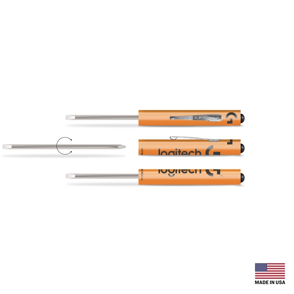 Reversible Pocket Screwdriver with Slotted Size 0.13" and Phillips Head Size... from ASI 34040 Alexander Mfg Co