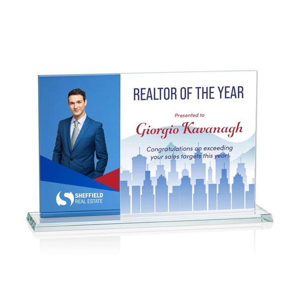 Composite Horizontal VividPrint™ Award - Blue... from ASI 84592 St Regis Group / Prestige Glass