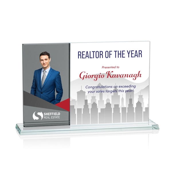 Composite Horizontal VividPrint™ Award - Grey... from ASI 84592 St Regis Group / Prestige Glass