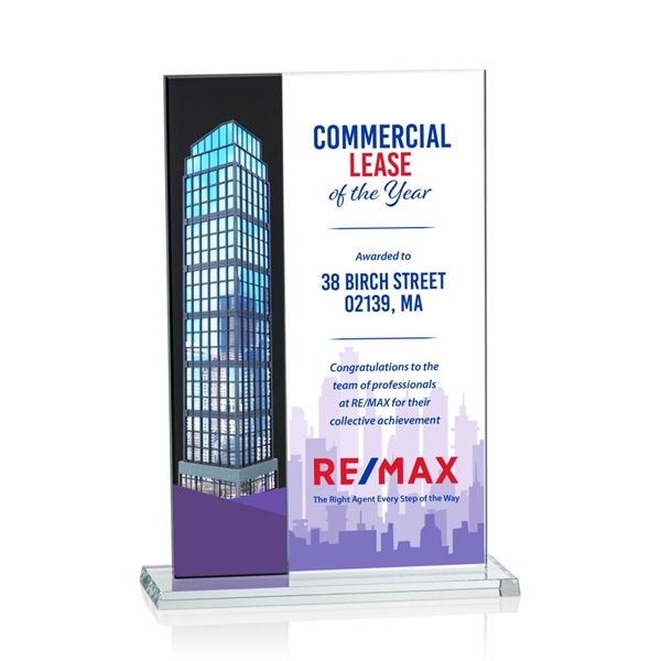 Composite Vertical VividPrint™ Award - Black... from ASI 84592 St Regis Group / Prestige Glass