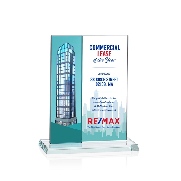 Composite Vertical VividPrint™ Award - Teal... from ASI 84592 St Regis Group / Prestige Glass