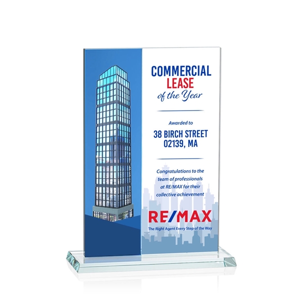 Composite Vertical VividPrint™ Award - Blue... from ASI 84592 St Regis Group / Prestige Glass