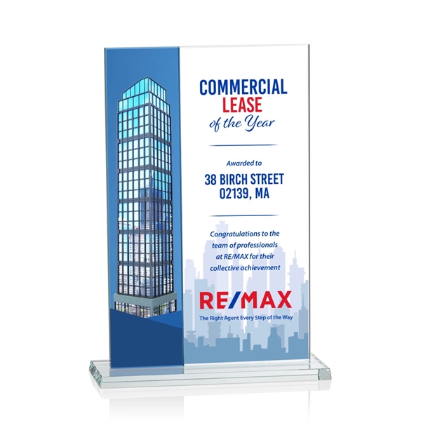 Composite Vertical VividPrint™ Award - Blue... from ASI 84592 St Regis Group / Prestige Glass